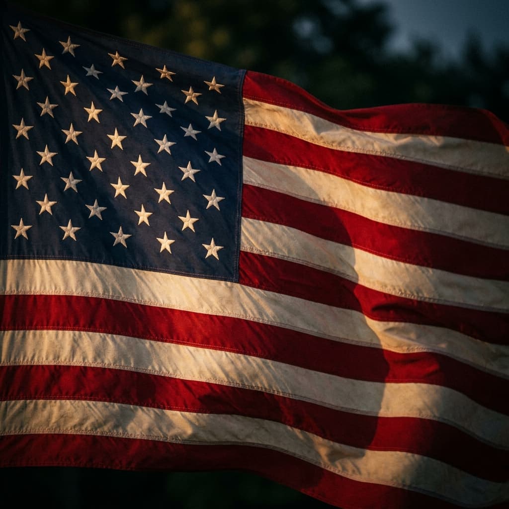 American flag stars watermark