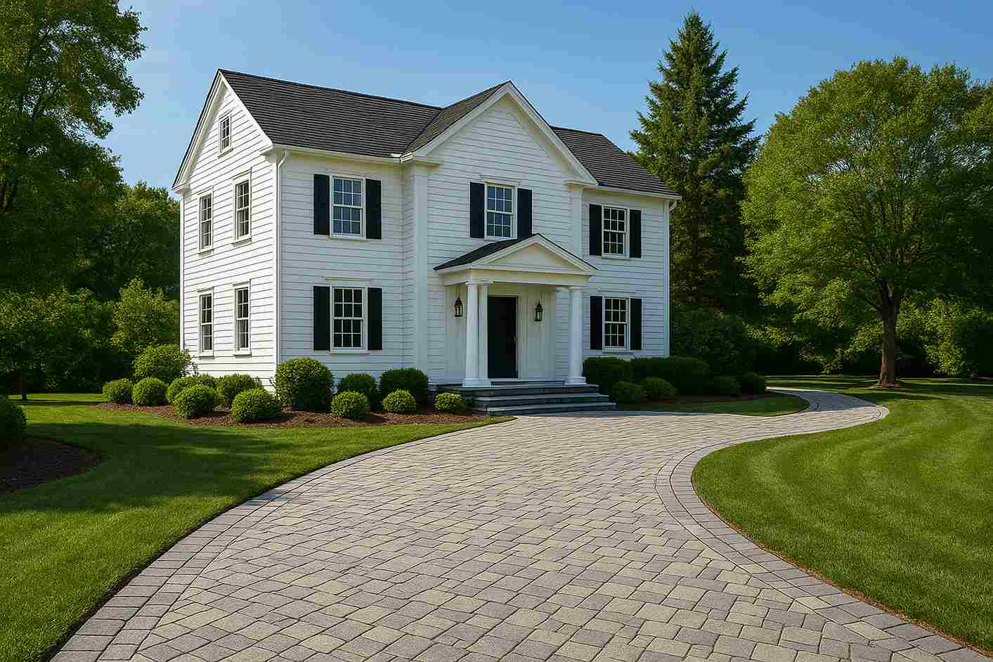Interlocking paver driveways engineered for heavy traffic in Massachusetts