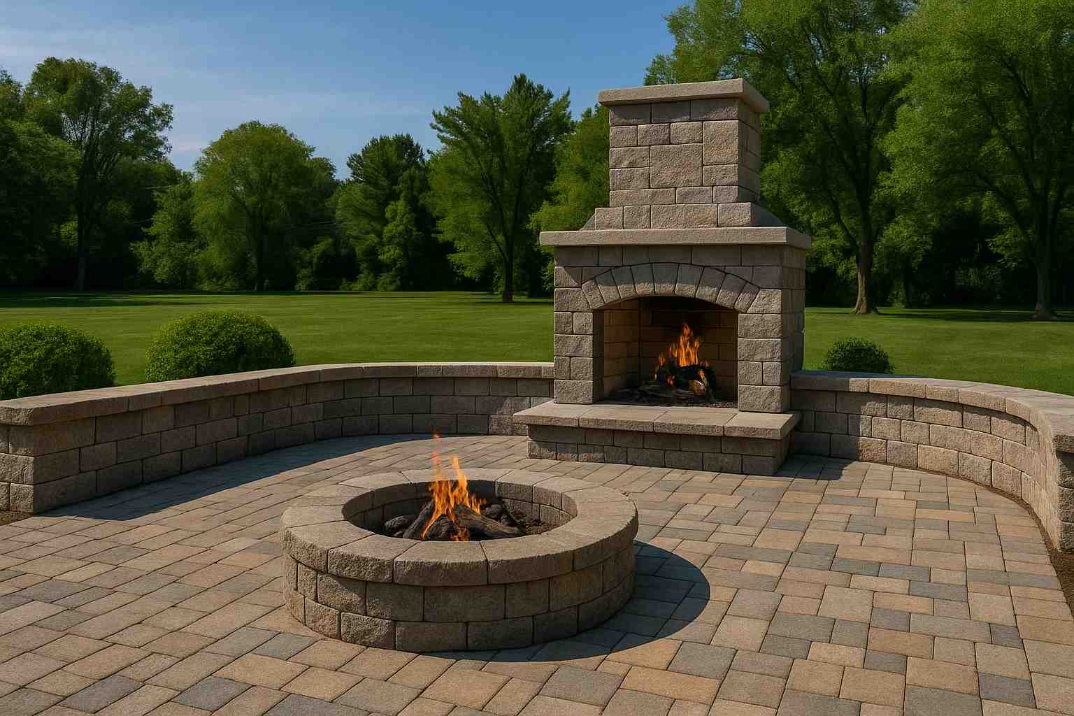 Custom outdoor fireplaces that add sophistication and value to properties