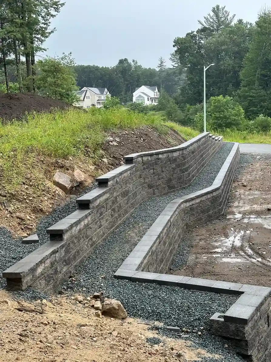 Retaining wall construction